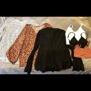 Blouse bundle!!! With bralettes!